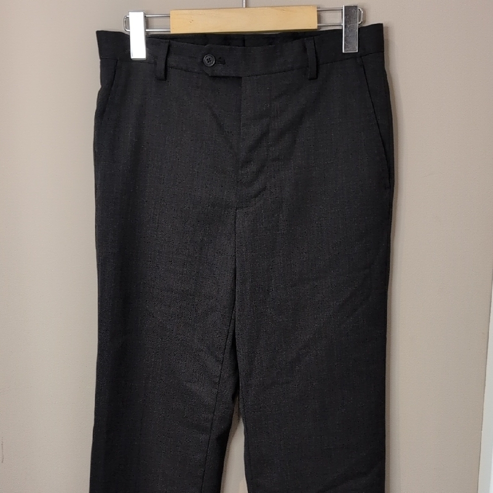 Pronto Uomo Charcoal Wool Blend Trousers
